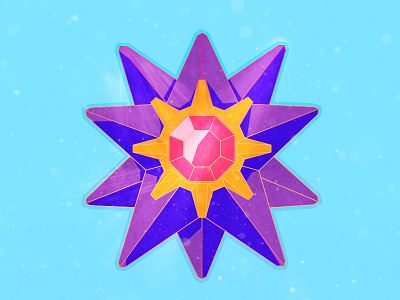 #121 Starmie misty pokemon star starmie vector water