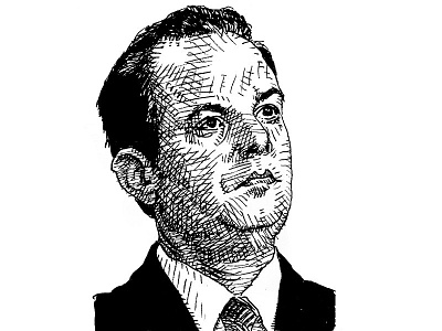 Sketchbook: Reince Priebus editorial illustration illustration pen and ink politics portrait reince priebus sketch sketchbook