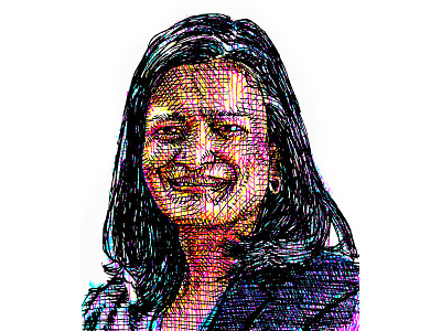 Color test: Pramila Jayapal portrait cmyk color editorial illustration illustration pen and ink politics portrait pramila jayapal sketch sketchbook