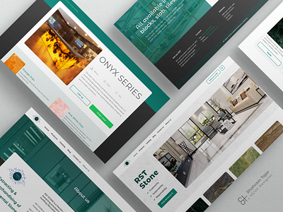 RST Stone UI/UX Pages Design design minimal teal ui ux web design