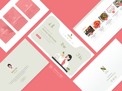 Nutrition Blog & Healthy online service blog design illustration landing minimal typography ui ux