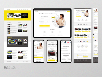 Auto Trading Yellow UI Design blog design minimal ui ux web app web design yellow