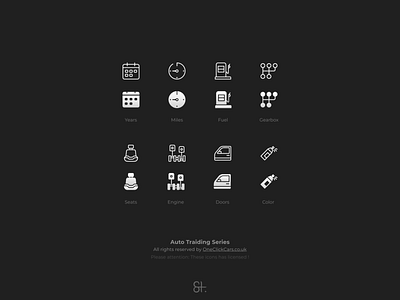 OneClickCars , Auto Icon Set auto icon car icon icon icon design icon pack icon set illustration minimal