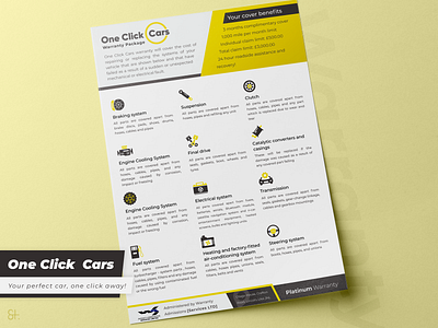 Auto Warranty Card / Visual Identity Design a4 branding card graphic design illustration mockup motion graphics pdf print template vector