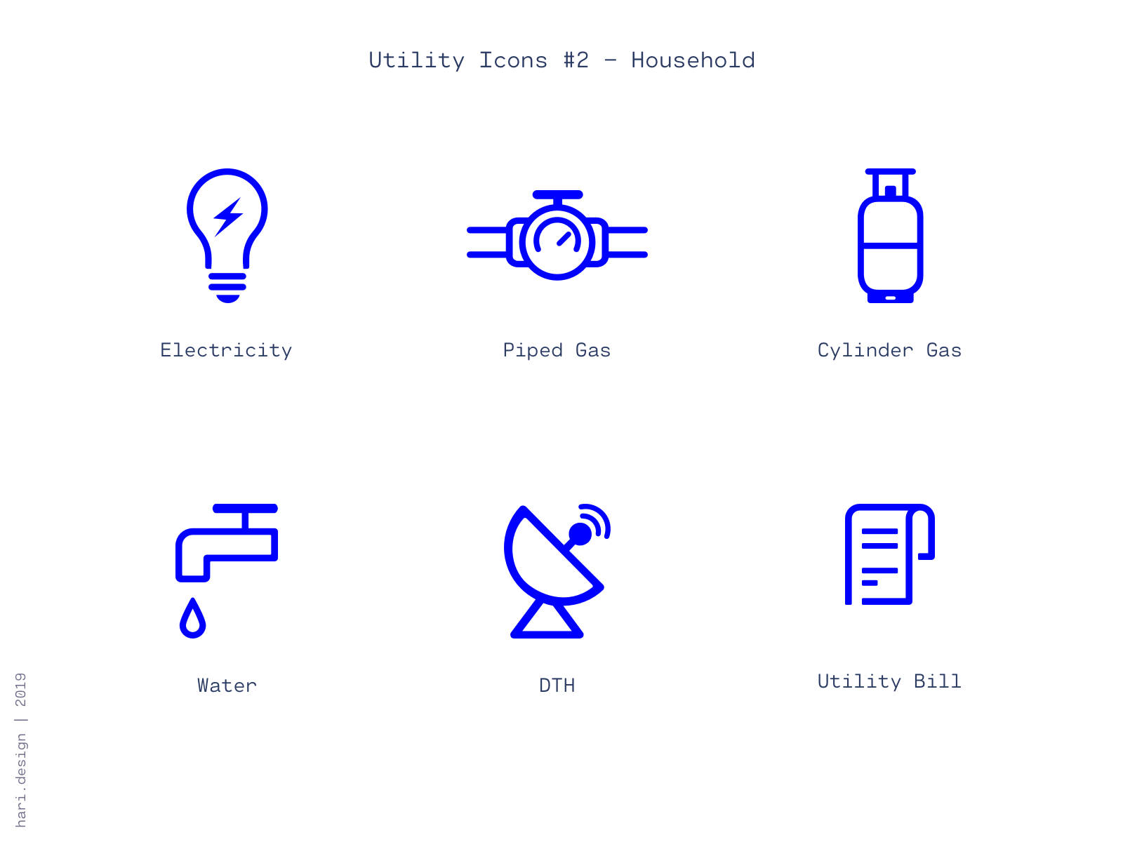 Utility Icons #2 - Household by Hari Abinash on Dribbble