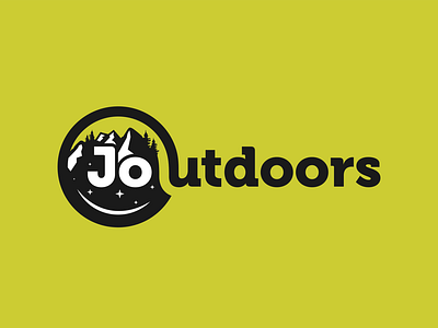 Jo Outdoors branding brandmark design designer fashion identity illustration logo mountain outdoor pine tree vector