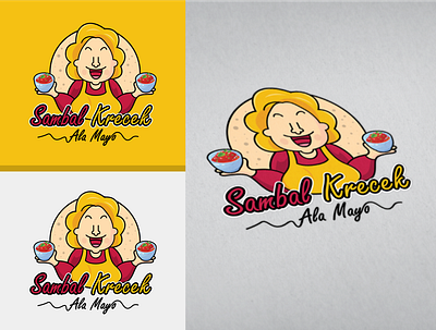 Sambal Krecek Ala Mayo chili sauce design designer food food and drink hoot icon logo logo design logos moom people restaurant vector woman