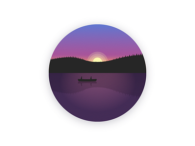 Algonquin Park algonquin canada canoe forrest illustration nature ontario outdoors park summer sunset water