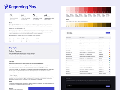 Design System | Typography & Colours | Regarding Play