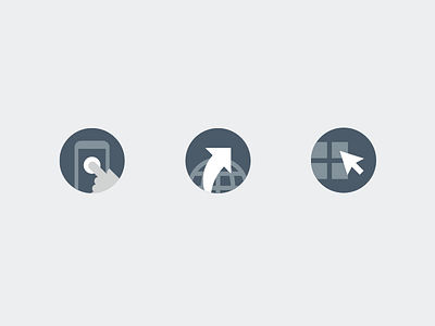 OLC Icons circle desktop icons illustration mobile share