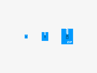 Zip It archive blue icon zip