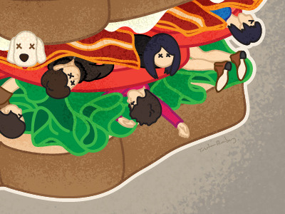 Sandwich blt food illustration illustrator people sandwich wallpaper