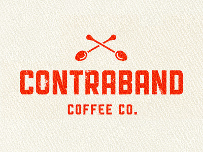 Contraband Coffee burlap coffee contraband identity logo spoons