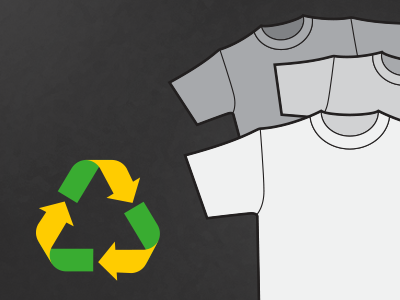 Recyclabe Shirts illustration organic recyclable reuse tshirts