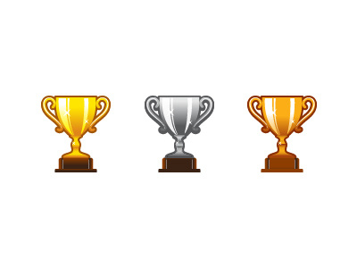 Trophies bronze game gold icons silver trophies trophy