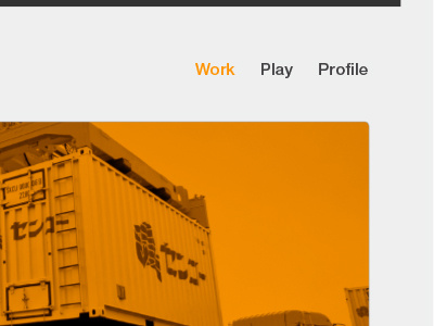 Portfolio mockup navigation orange portfolio