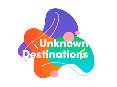 Unknown Destinations cutout design illustration organic vector