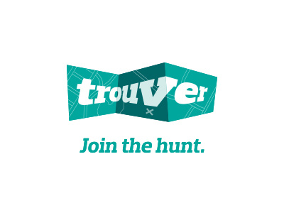 trouver final hunt identity illustration join logo map scavenger teal trouver turquoise