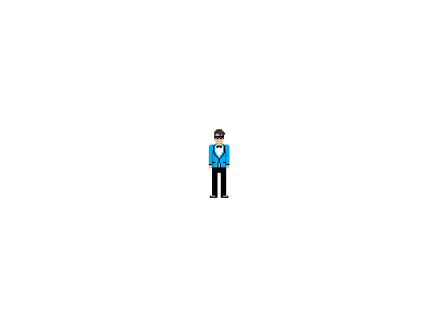 Steven animation blue gif glasses gungnam jacket pixel