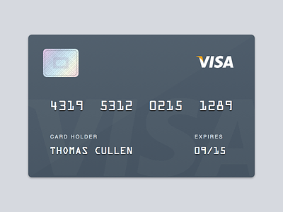 Visa Card card credit debit freebie hologram money payment sketch visa