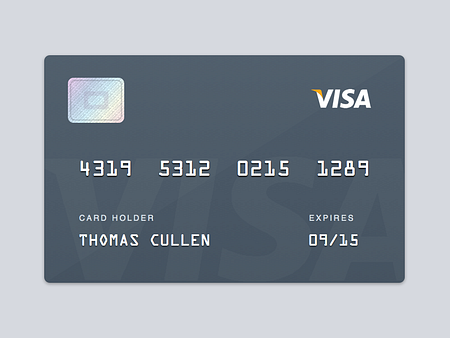 Visa Card by Thomas Cullen on Dribbble