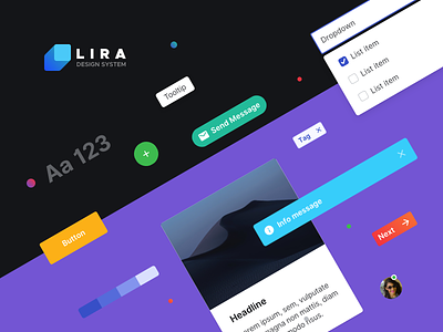 Download now Lira Design System clean demo design free modern sketch system ui ux
