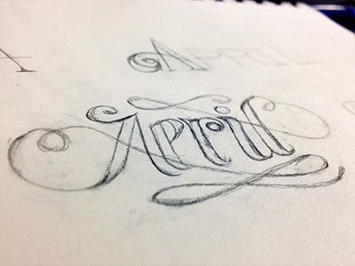April Lettering Sketch