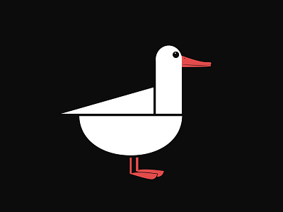 The Geometric Duck duck flatdesign geometric vector