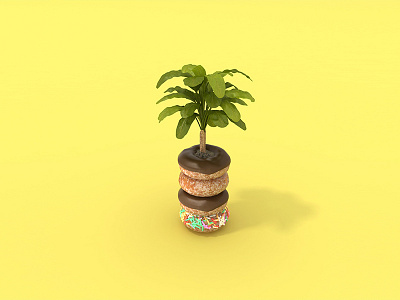 palm tree of happiness. c4d candy chocolate cinema4d design designcanada designer foodie palmtrees vray vsco vscocam