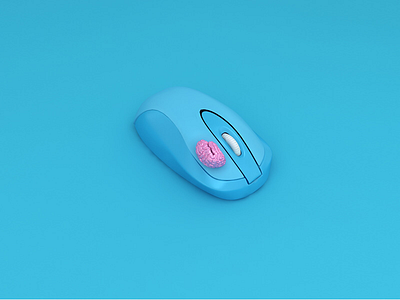 mouse issues. 3dsmax blue branding bubblegum c4d cinema4d design ilustración modeling mouse rendering