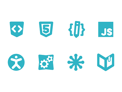 icons for WebPlatform.org accessibility api concept css html html 5 icon icons js pictogram pictograms svg