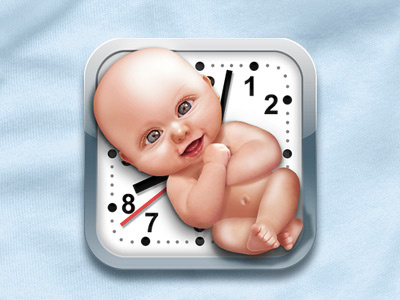 Contractions Counter iPhone icon app application baby clock icon ios iphone