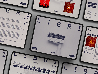 Libri Library App app design prototype ui ux