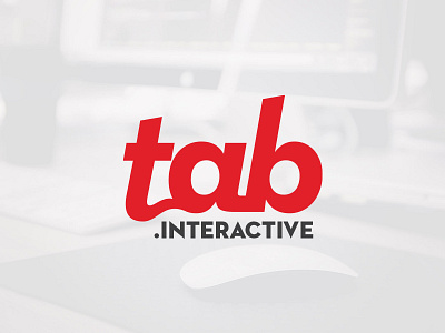 tab.interactive brand logo logotype red