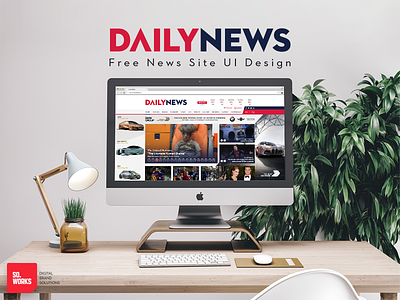 DAILYNEWS - Free News Site UI Design design free interface magazine news newspaper ui ux web site