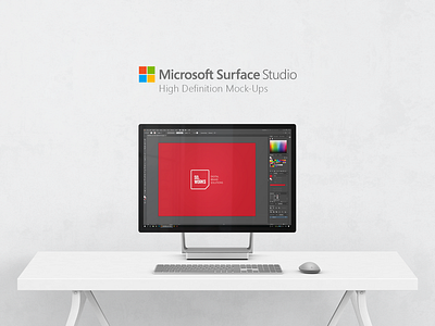 Free Microsoft Surface Studio PC Mock-Ups