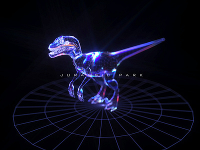 Jurassic Park 3d c4d color design graphic practice ui