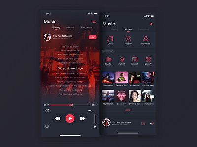 Music App app design music player ui