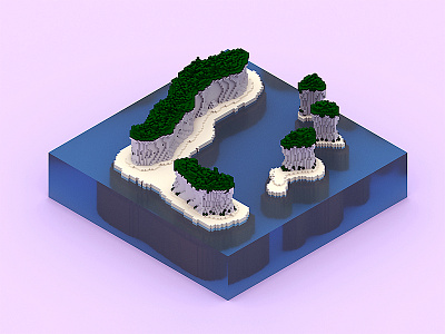 Small Island 3d design island ui