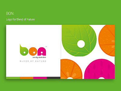 Bon logo branding fruits leaf lemon logo mark nature orange strawberry symbol tree