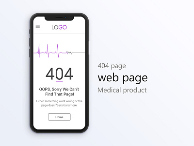 404 - Medicare product website 404 black error grey hospital medical page purple red tan web