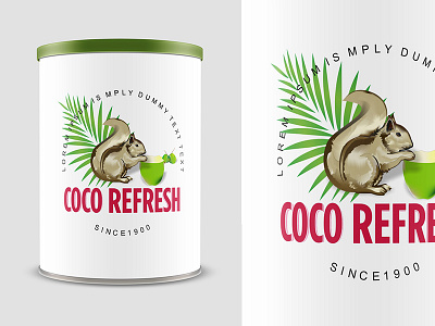 Coconut Water - Logo coconut design inspiration logo logodesign packaging squirrel water