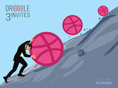 3 invites for you 3x dribbble dribbbleinvites giveaway invitation invitations invite invites portfolio