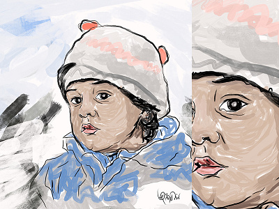 Baby - illustrator art art baby digitalart illustrator portrait vector