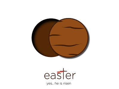 Happy Easter cross easter gradient holiday illustration jesus minimal rock texture typo vector