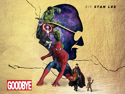 Goodbye Stanlee art coimbatore design goodbye stanlee illustration marvel rip stan stan lee stanlee