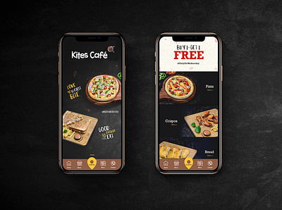 Pizza Store - APP art branding cafe coimbatore design india madansingh mobileapp pizza pizza menu restaurant theadonai ux uxui design