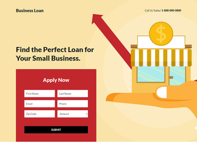 Business loan landing page