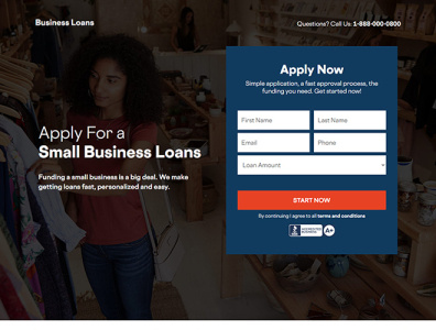 Small business loans landing page best landing page business loan landing page landing page landing page design responsive landing page responsive landing page design