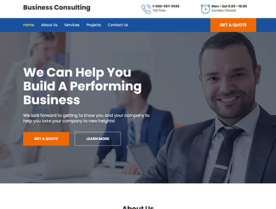 Business Consulting Responsive Website bootstrap website business website design responsive website design website website design